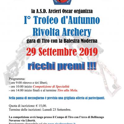 I° Trofeo d'Autunno Rivolta Archery - 29/9/2019